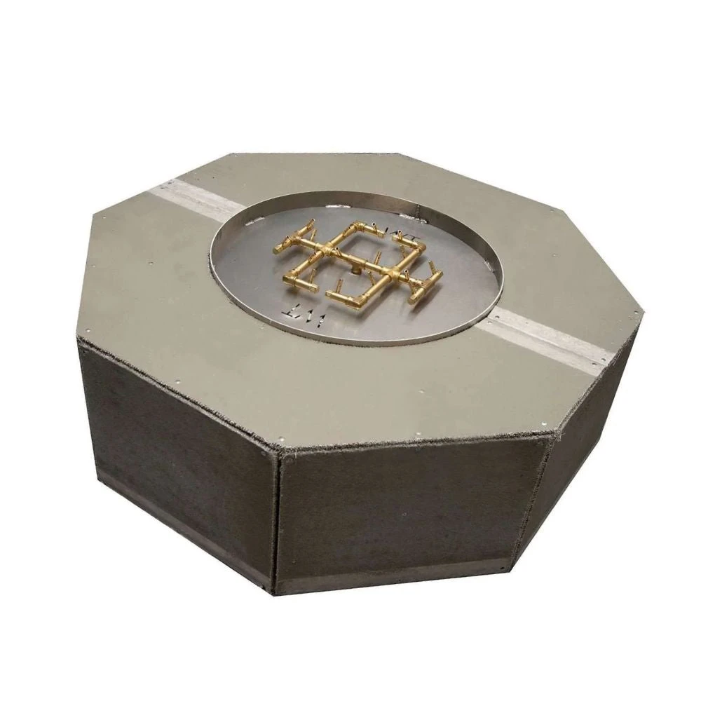 Octagon Ready To Finish Fire Pit With Warming Trends Crossfire Burner 42" 3 Octagon Ready To Finish Fire Pit With Warming Trends Crossfire Burner 42"