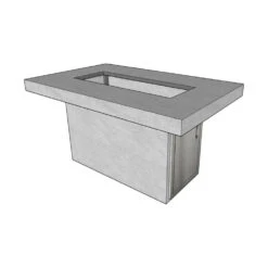 Outdoor Plus Rectangle Coffee Table Ready To Finish Fire Pit Kit