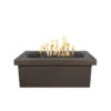 60" Ramona Rectangle Gas Fire Pit 1 60" Ramona Rectangle Gas Fire Pit -Grand Canyon RamonaFirePitRectangleChocolate