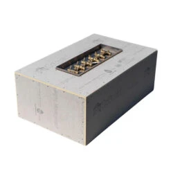 Rectangle Ready To Finish Fire Pit With Warming Trends Crossfire Burner