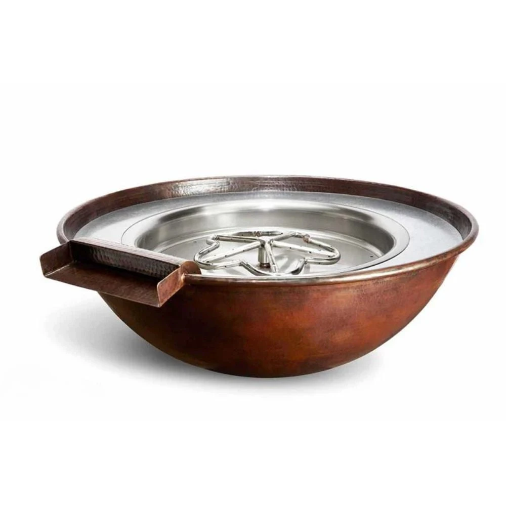 Tempe Round Copper Gas Fire And Water Bowl 3 Tempe Round Copper Gas Fire And Water Bowl
