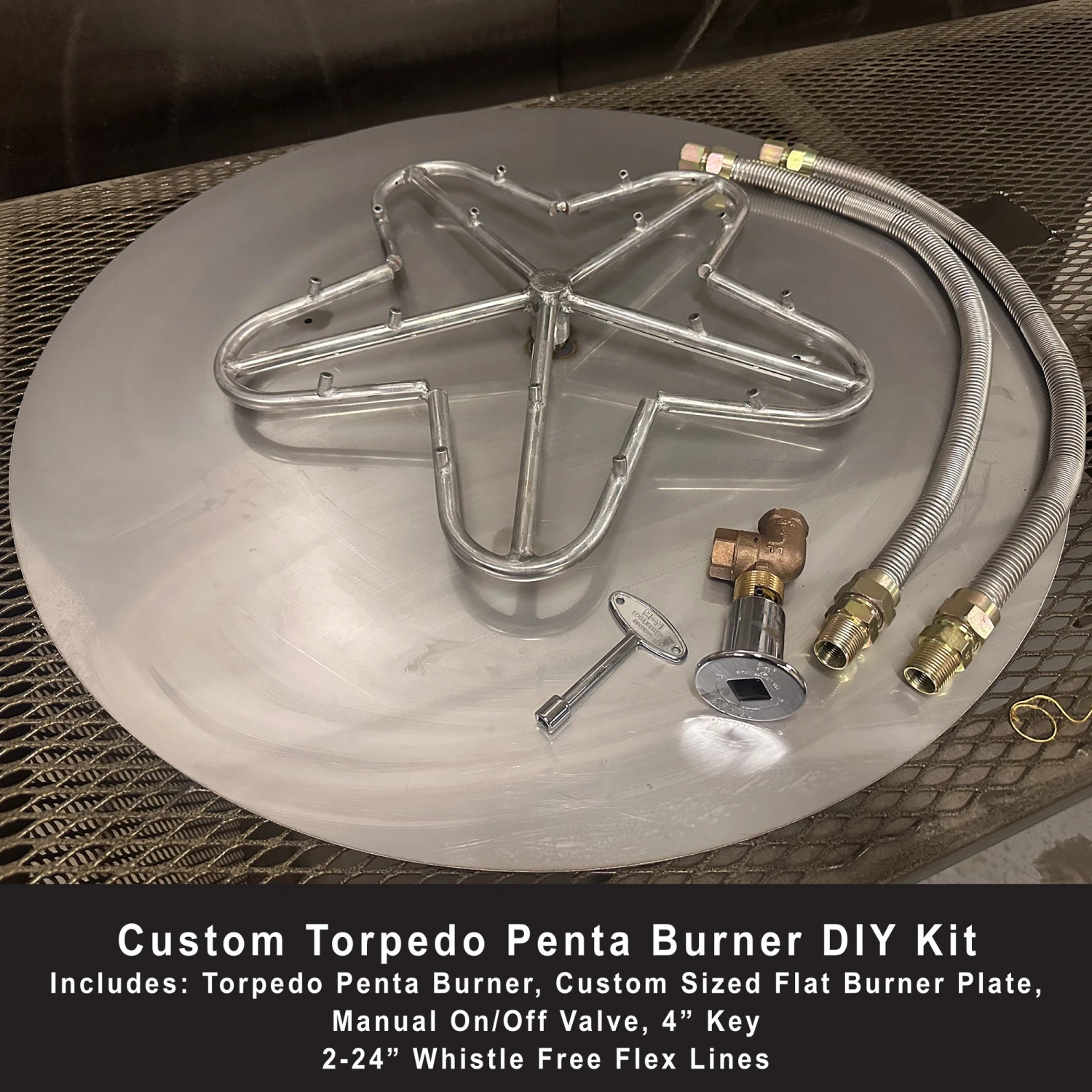 12″ Burner, 13-18″ Torpedo Penta Burner Kit, Custom 4 12″ Burner, 13-18″ Torpedo Penta Burner Kit, Custom - Image 2