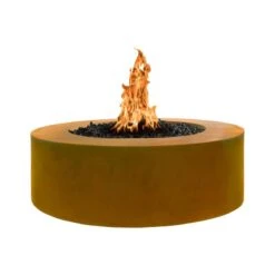 Unity Round Cor-Ten Steel Gas Fire Pit (3 Sizes)