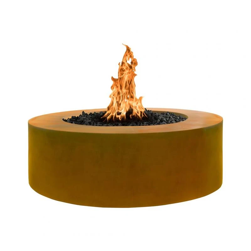 Unity Round Cor-Ten Steel Gas Fire Pit (3 Sizes) 3 Unity Round Cor-Ten Steel Gas Fire Pit (3 Sizes)