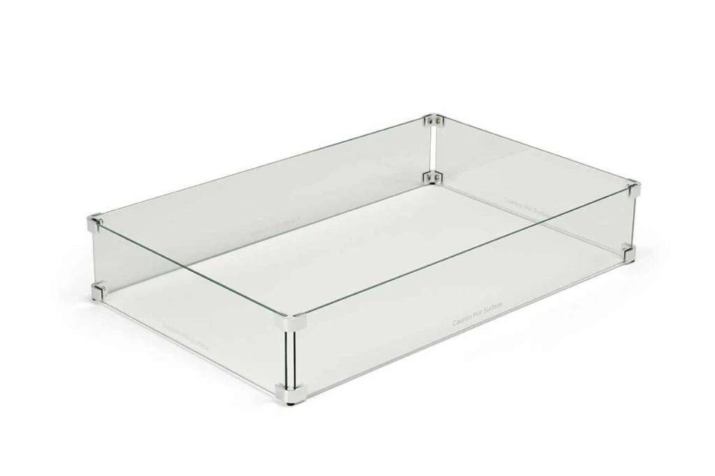 Rectangle Glass Wind Guards 3 Rectangle Glass Wind Guards