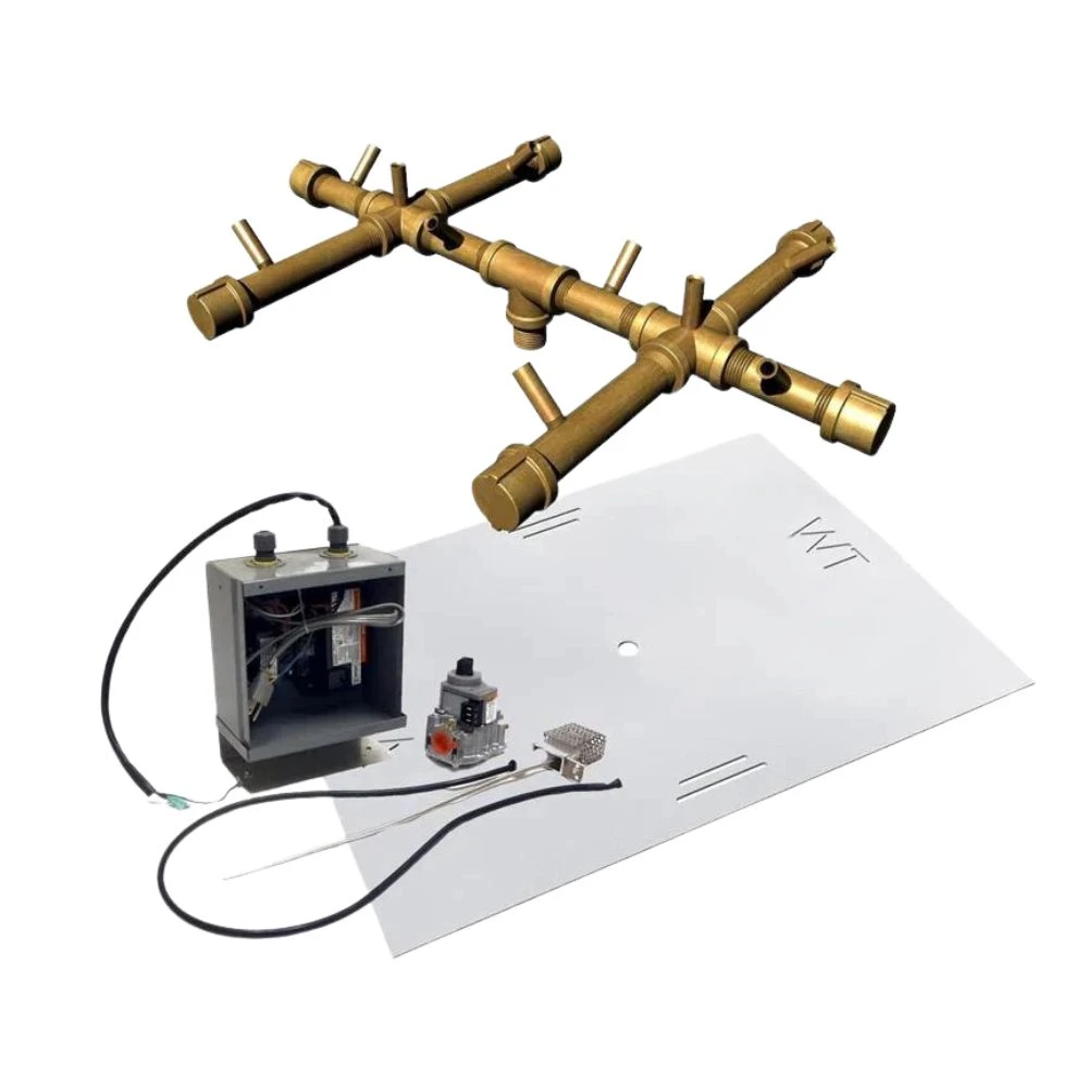 Warming Trends Crossfire 24V Square Electronic Spark Ignition Brass Gas Fire Pit Burner Kits 3 Warming Trends Crossfire 24V Square Electronic Spark Ignition Brass Gas Fire Pit Burner Kits