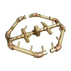 Warming Trends Crossfire Octagonal Style Brass Gas Fire Pit Burners