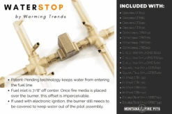 180K BTU Warming Trends Crossfire Burner 9 180K BTU Warming Trends Crossfire Burner -Grand Canyon Waterstop Fitting info no image