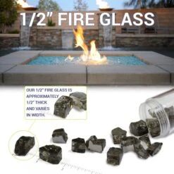Black Fire Glass 1/2" 11 Black Fire Glass 1/2" -Grand Canyon Z 1 2 fireglass 3 c606b671 5887 4f46 8f66 2d464febee91