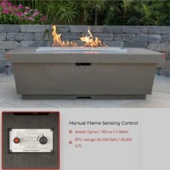 Contempo Rectangle Fire Pit 18 Contempo Rectangle Fire Pit -Grand Canyon afd contempo manual flame sense