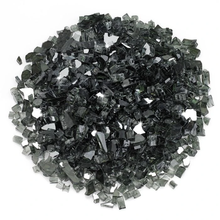 Black Reflective Fire Glass 1/4" 3 Black Reflective Fire Glass 1/4"