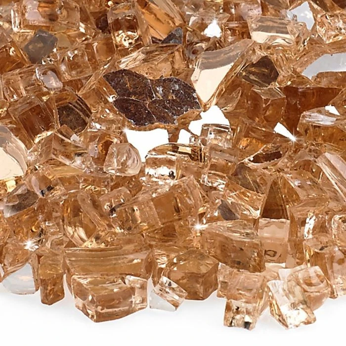 Champagne Reflective Fire Glass 1/4" 4 Champagne Reflective Fire Glass 1/4" - Image 2