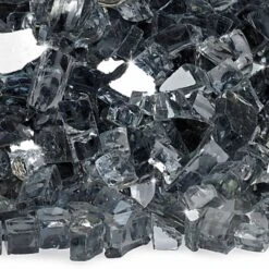 Gray Reflective Fire Glass 1/4" 9 Gray Reflective Fire Glass 1/4" -Grand Canyon aff gryrf 10 3