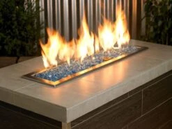 Pacific Blue Fire Glass 1/4" 10 Pacific Blue Fire Glass 1/4" -Grand Canyon aff pabl flame3