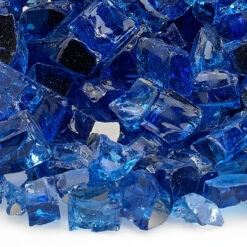 Cobalt Reflective Blue Fire Glass 1/2" 8 Cobalt Reflective Blue Fire Glass 1/2" -Grand Canyon affcoblrf12c