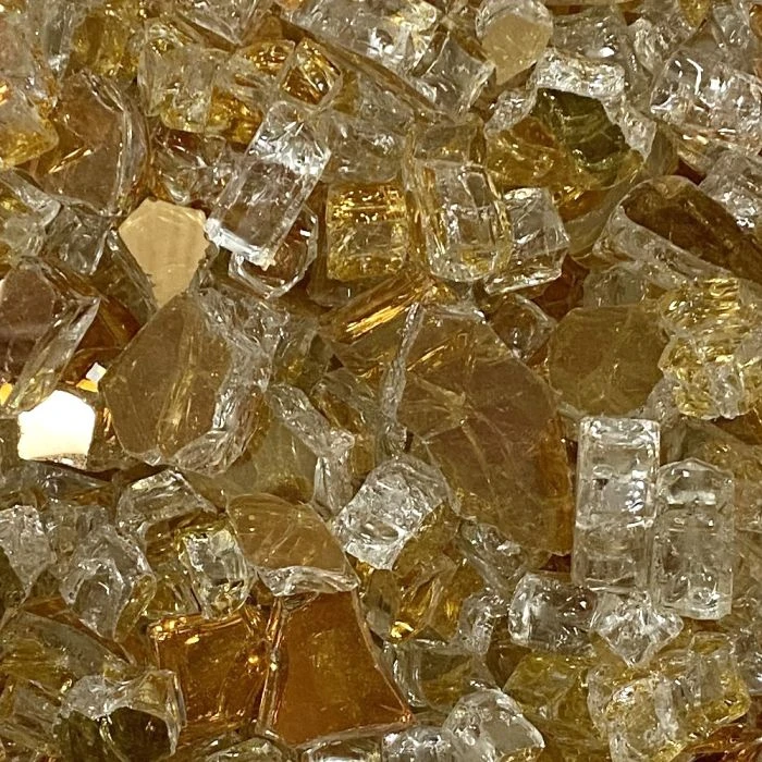Gold Reflective Fire Glass 1/2" 5 Gold Reflective Fire Glass 1/2" - Image 3