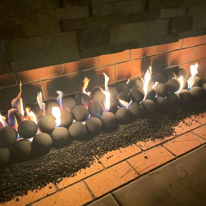 4" Cape Gray Lite Stone Fire Balls - Set Of 6 15 4" Cape Gray Lite Stone Fire Balls - Set Of 6 - Image 13