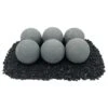 4" Cape Gray Lite Stone Fire Balls - Set Of 6
