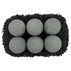 4" Cape Gray Lite Stone Fire Balls - Set Of 6 31 4" Cape Gray Lite Stone Fire Balls - Set Of 6 -Grand Canyon afg fbl cg 6b a 18c66d13 ad8b 42ca 9025 cbf6e2721018