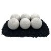 4" Cottage White Lite Stone Fire Balls - Set Of 6 1 4" Cottage White Lite Stone Fire Balls - Set Of 6 -Grand Canyon afg fbl cw 6b