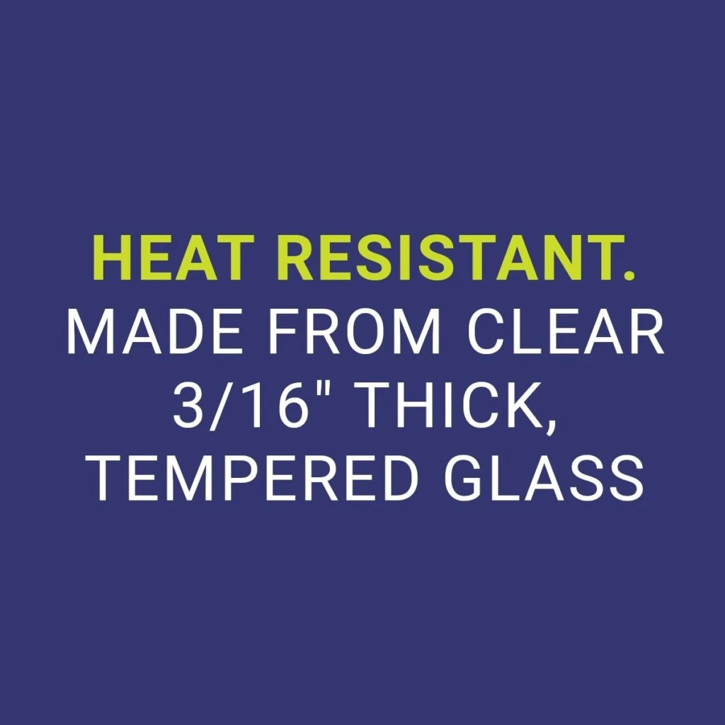 Square Tempered Glass Wind Guard For 30" Pan 6 Square Tempered Glass Wind Guard For 30" Pan - Image 4