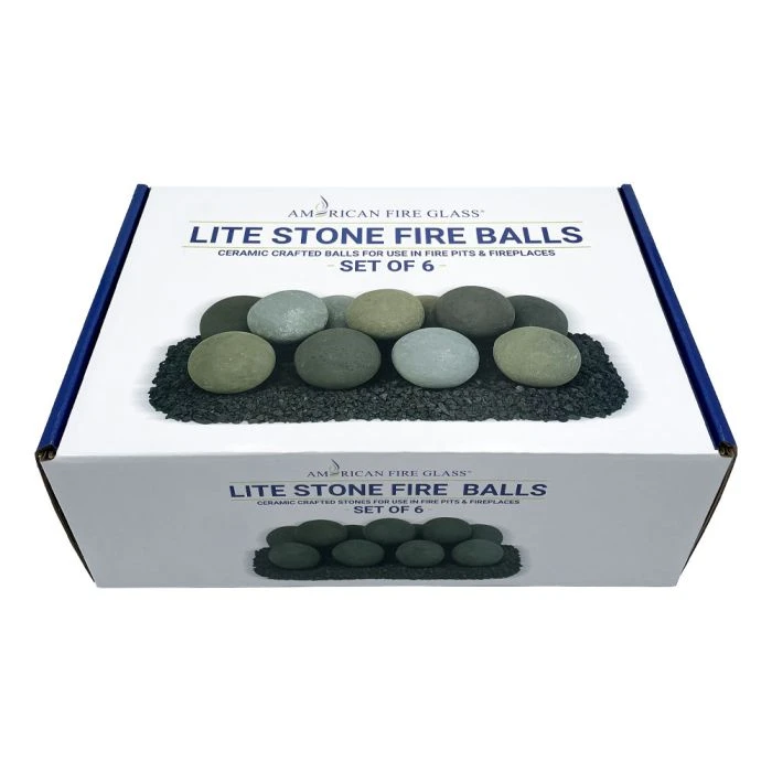 4" Natural Variety Lite Stone Fire Balls - Set Of 6 11 4" Natural Variety Lite Stone Fire Balls - Set Of 6 - Image 9