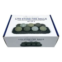 4" Thunder Gray Lite Stone Fire Balls - Set Of 6 18 4" Thunder Gray Lite Stone Fire Balls - Set Of 6 -Grand Canyon afg lite stone box 1 4 bf604e1e 183c 4423 8faf 7f86450b5cd0