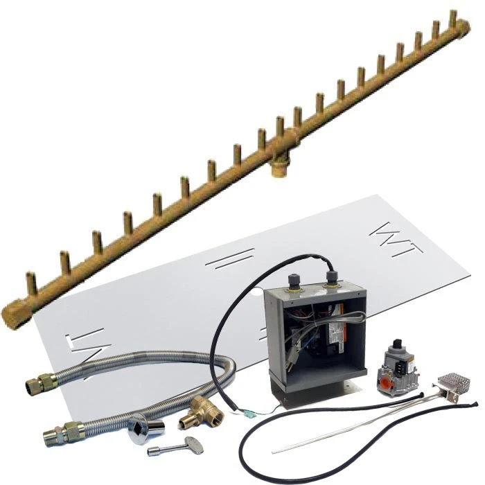 Warming Trends Crossfire 24V Electronic Spark Ignition Linear Brass Gas Fire Pit Burner Kits 3 Warming Trends Crossfire 24V Electronic Spark Ignition Linear Brass Gas Fire Pit Burner Kits