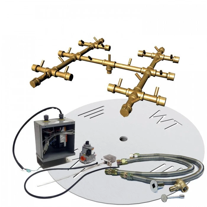 Warming Trends Crossfire 24V Round Electronic Spark Ignition Brass Gas Fire Pit Burner Kits 3 Warming Trends Crossfire 24V Round Electronic Spark Ignition Brass Gas Fire Pit Burner Kits