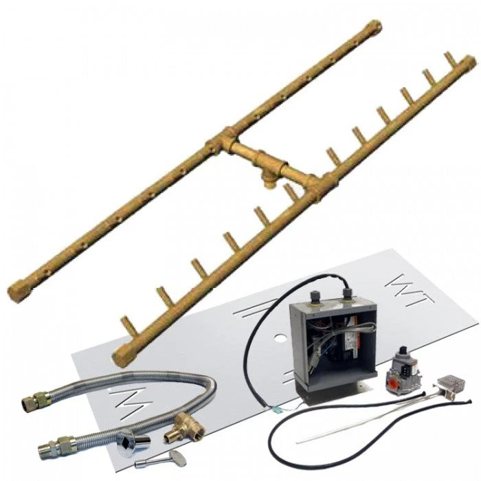 Warming Trends Crossfire 24V Electronic Spark Ignition H-Style Brass Gas Fire Pit Burner Kits 3 Warming Trends Crossfire 24V Electronic Spark Ignition H-Style Brass Gas Fire Pit Burner Kits