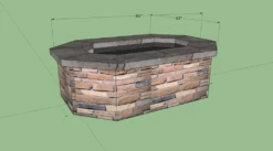Custom Rectagon Fire Pit Kit 52″ X 33″ 17 Custom Rectagon Fire Pit Kit 52″ X 33″ -Grand Canyon cgg rectagon dimensioned 1024x568 1
