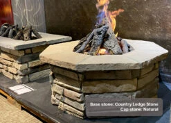 42″ Octagon Custom Stone Gas Fire Pit -Grand Canyon chh oct ledge sowroom 1024x7321 1