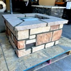 42" Square Custom Stone Gas Fire Pit 24 42" Square Custom Stone Gas Fire Pit -Grand Canyon chh square 42 limestone