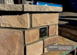 42″ Octagon Custom Stone Gas Fire Pit -Grand Canyon chhoct valve mount limestone 1024x7321 1