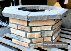 36″ Octagon Custom Stone Gas Fire Pit 31 36″ Octagon Custom Stone Gas Fire Pit -Grand Canyon chhoct36 ledge grey 1024x732 11