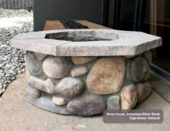 42″ Octagon Custom Stone Gas Fire Pit -Grand Canyon chhoct36 river 1024x7911 1
