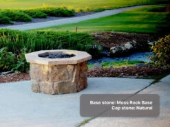 36″ Octagon Custom Stone Gas Fire Pit 24 36″ Octagon Custom Stone Gas Fire Pit -Grand Canyon chhoct36 sienna moss natural cap 1024x710 1