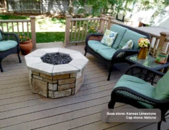 42″ Octagon Custom Stone Gas Fire Pit -Grand Canyon chhoct42 limestone 1024x7911 1