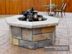 42″ Octagon Custom Stone Gas Fire Pit -Grand Canyon chhoct42 limestone natural 1024x7681 1