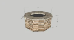 46" Octagon Custom Stone Gas Fire Pit -Grand Canyon chhoct46 1024x558 1