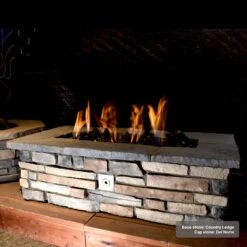 Custom Rectangle DIY Fire Pit Kit 39″ X 21″ X ? 33 Custom Rectangle DIY Fire Pit Kit 39″ X 21″ X ? -Grand Canyon chhrect 6131 country ledge1 1