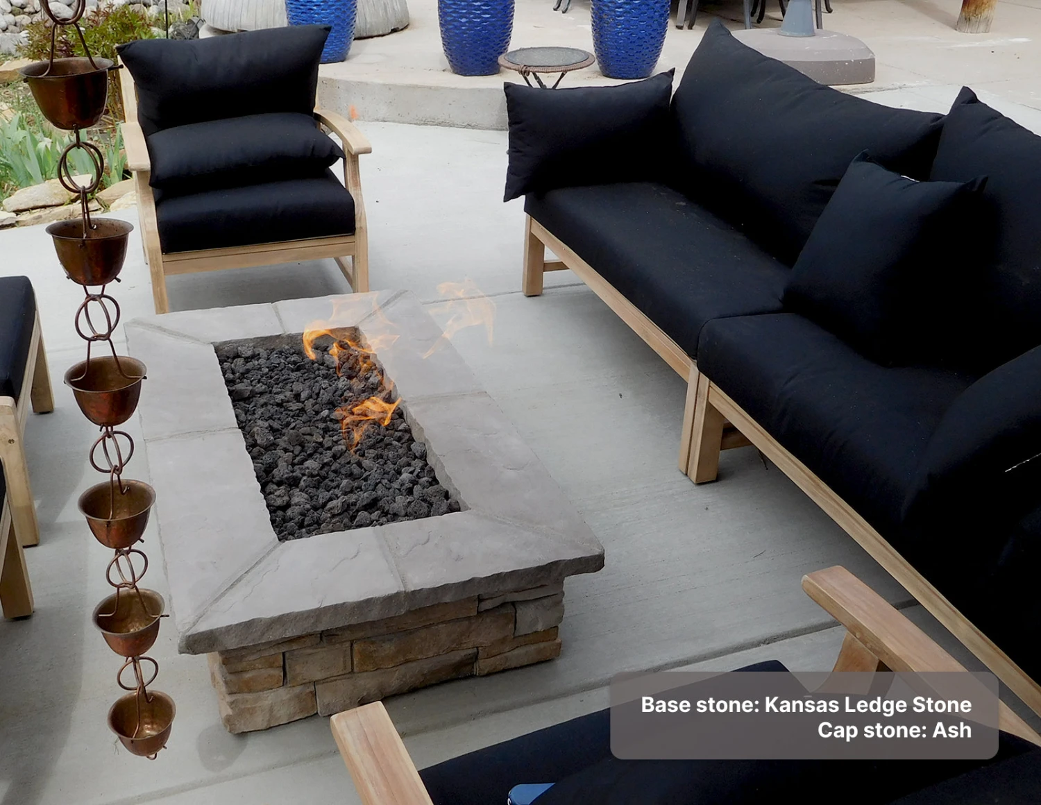 61″ X 31″ Rectangle Custom Stone Gas Fire Pit 18 61″ X 31″ Rectangle Custom Stone Gas Fire Pit - Image 16