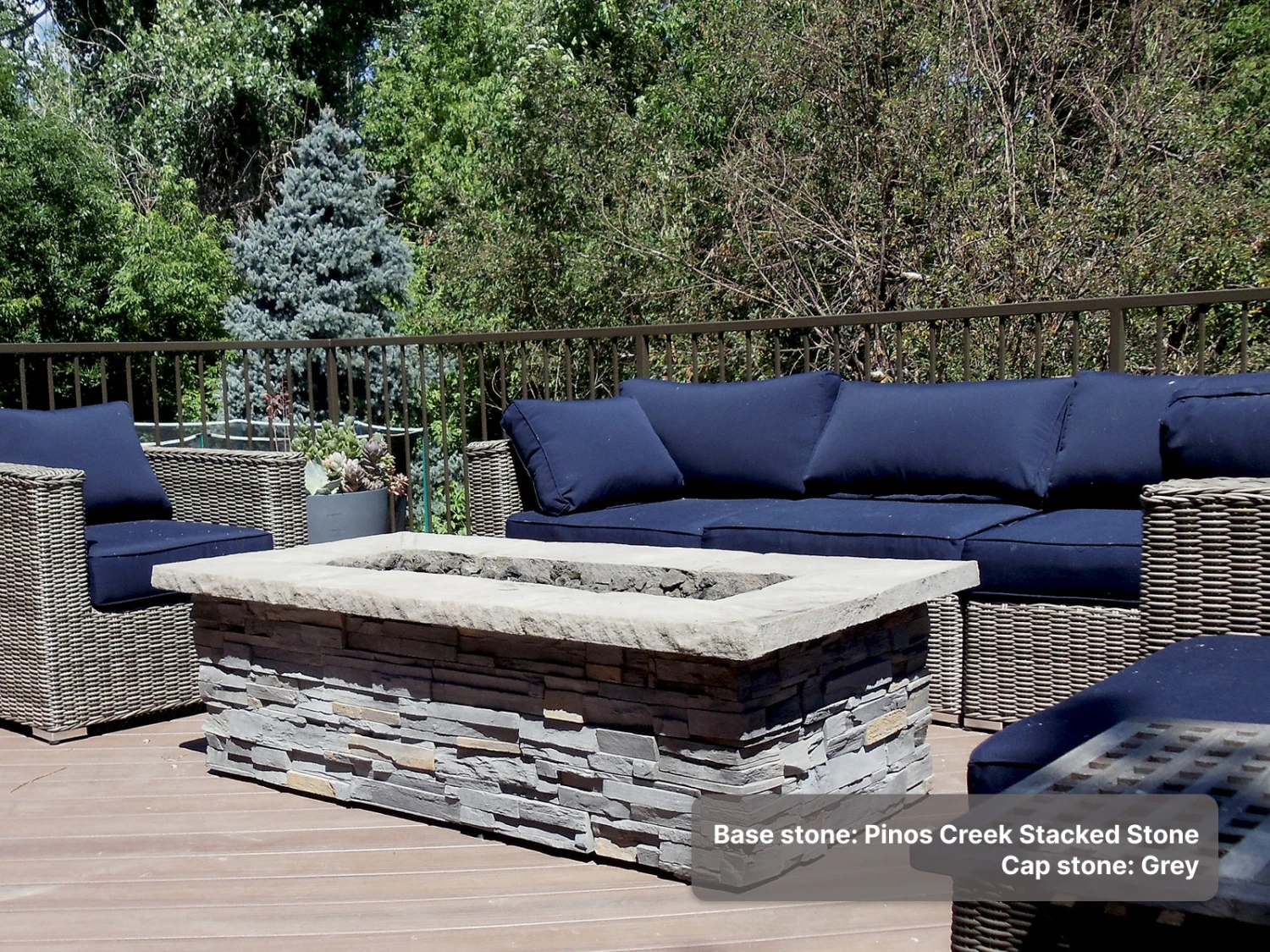 61″ X 31″ Rectangle Custom Stone Gas Fire Pit 11 61″ X 31″ Rectangle Custom Stone Gas Fire Pit - Image 9