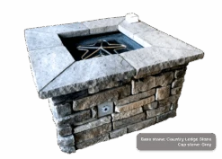 42" Square Custom Stone Gas Fire Pit 35 42" Square Custom Stone Gas Fire Pit -Grand Canyon chhsq42 ledge 1 1024x732 11