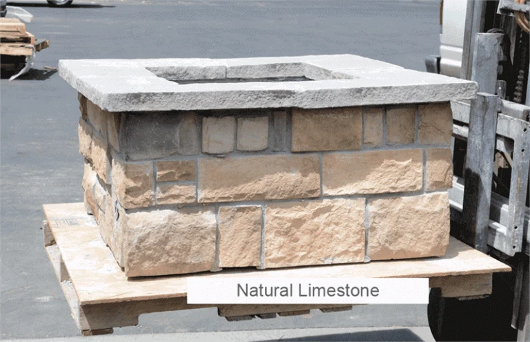 42" Square Custom Stone Gas Fire Pit 13 42" Square Custom Stone Gas Fire Pit - Image 11