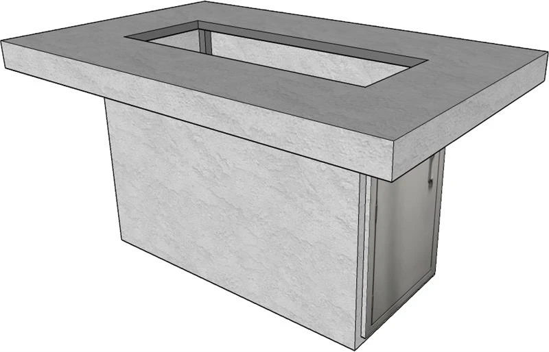 Outdoor Plus Rectangle Coffee Table Ready To Finish Fire Pit Kit 4 Outdoor Plus Rectangle Coffee Table Ready To Finish Fire Pit Kit - Image 2