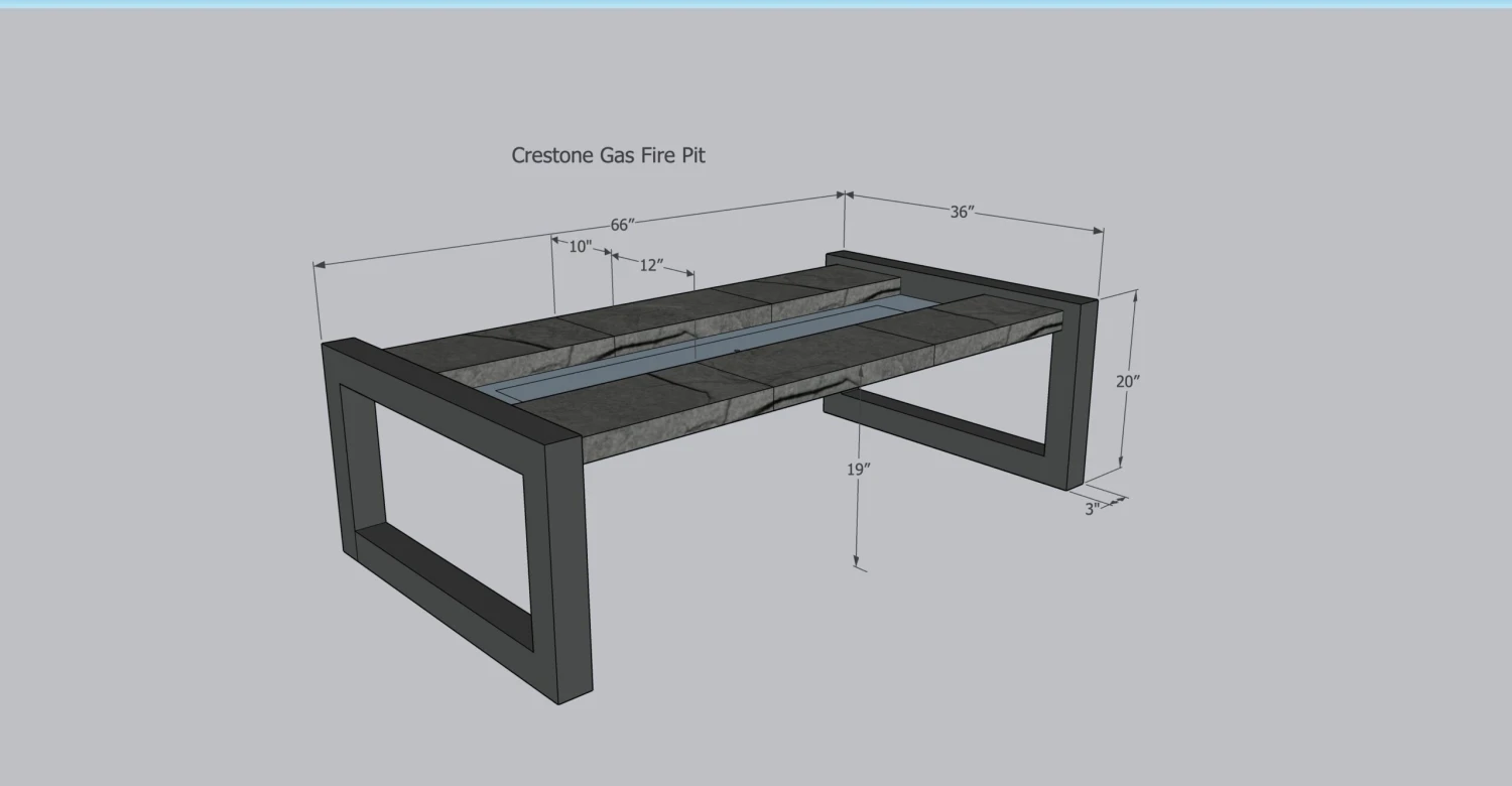 Crestone Gas Fire Pit Table 4 Crestone Gas Fire Pit Table - Image 2