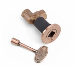 Angle Manual Ball Valve With Antique Copper Flange