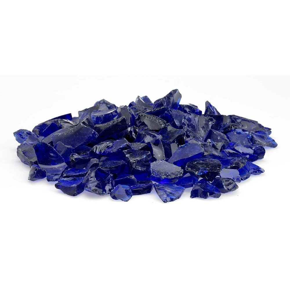 Dark Blue RecycledFire Glass 3/4" 5 Dark Blue RecycledFire Glass 3/4" - Image 3