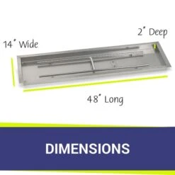 48" Drop In H-Burner With Pan 11 48" Drop In H-Burner With Pan -Grand Canyon dimensions 11 4